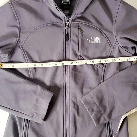 The North face Metalic Gray  Jacket Sz S Women's Full Zip Fleece Lining - Picture 5 of 9